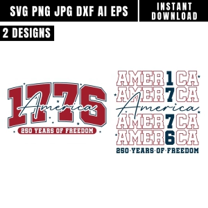 America 250 SVG, 250 Years of Freedom 1776 SVG Svg
