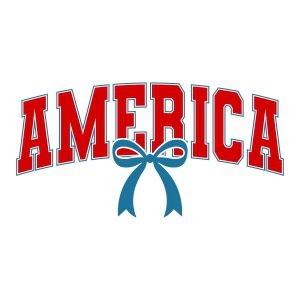 America SVG with Bow 4th Of July SVG