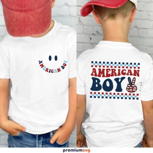 American Boy SVG, 4th Of July SVG for Kid's Shirts 4th Of July SVG