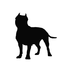 American Bully Silhouette SVG, Vector Cut File Dog SVG