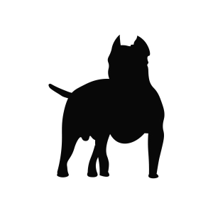 American Bully SVG Silhouette, Instant Download Dog SVG