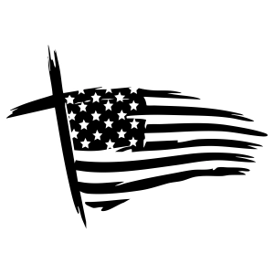 American Cross Flag SVG, Wavy USA Flag SVG USA SVG