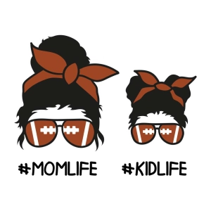 American Football Basic Mom Life Kid Life SVG Mom SVG