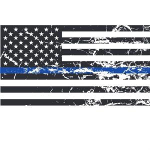 Thin Old Blue Line American Flag  SVG File Flag SVG