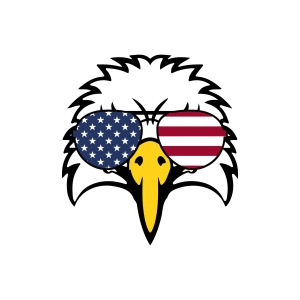 Patriotic Eagle SVG with American Flag Sunglasses 4th Of July SVG