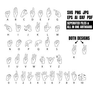 American Sign Language SVG, PNG, ASL SVG Autism SVG