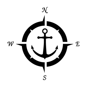Anchor Compass SVG Image, Anchor Compass Clipart Files Symbols