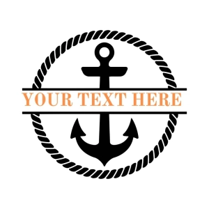 Anchor Monogram SVG, Anchor Rope SVG Sea Life and Creatures SVG