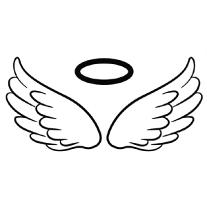 Angel Wings SVG Cut Files, Angel Wings Vector Instant Download Drawings