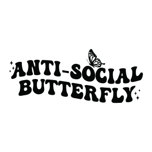 Anti Social Butterfly SVG