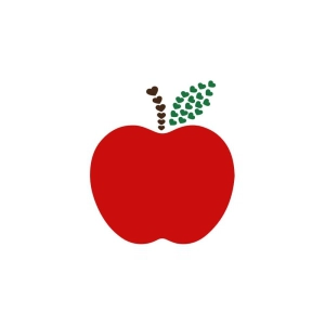 Apple Made Hearts SVG, Hearted Apple SVG Cut File Apple SVG
