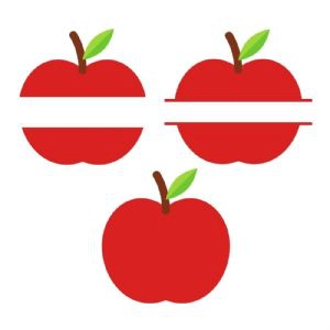 Apple Monogram Bundle SVG Fruits and Vegetables SVG