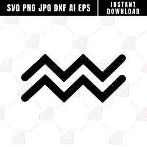 Aquarius Zodiac Sign SVG
