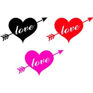 Arrow Hearts with Love SVG Bundle, Instant Download Love SVG