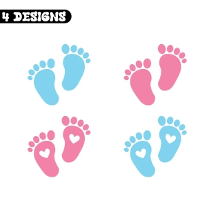 Baby Feets SVG, Gender Reveal SVG Baby SVG
