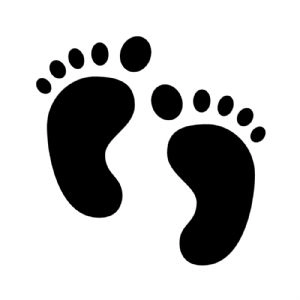 Baby Footprint SVG Design & Clipart File Men, Women and Children