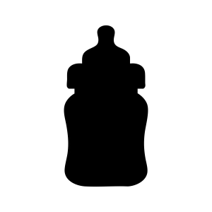 Baby Milk Bottle Silhouette, SVG, PNG