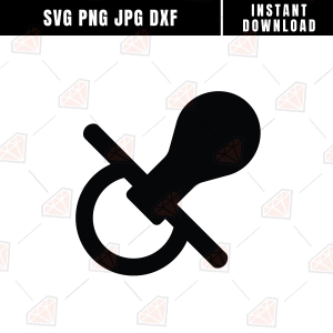 Baby Pacifier Silhouette SVG Svg