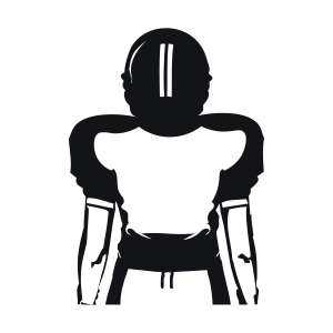 Back of Football Player SVG, For Cricut Football SVG