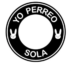 Yo Perreo Sola SVG Vector Background