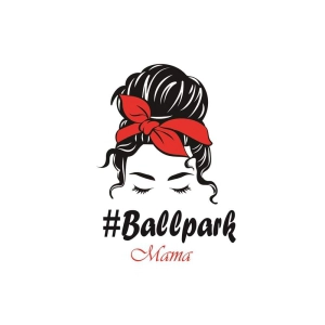 Ballpark Mama SVG File, Baseball Messy Bun SVG Messy Bun SVG