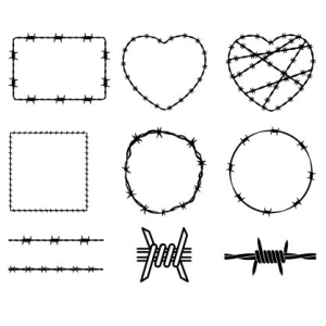 Barbed Wire Bundle SVG Cut File, Wires SVG Instant Download Vector Illustration