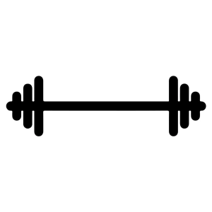 Barbell SVG Clipart, Instant Download Fitness SVG