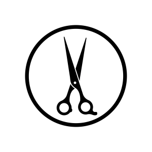 Barber Icon SVG with Scissors Icon SVG