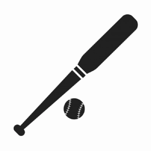 Baseball Bat and Ball SVG Cut File, Bat and Ball Clipart Baseball SVG