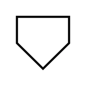 Baseball Home Plate Outline SVG, Clipart Files Baseball SVG