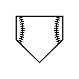 Baseball Home Plate SVG Cut and Clipart File Baseball SVG