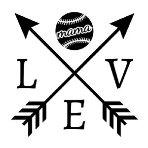 Baseball Mama Love Arrow SVG, Sport Mom SVG Mom SVG