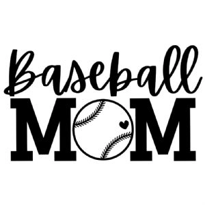 Baseball Mom SVG Cut File, Instant Download Baseball SVG