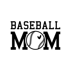 Baseball Mom SVG with Varsity Font Baseball SVG