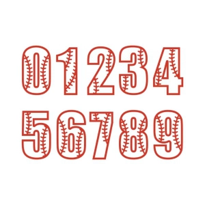 Baseball Numbers SVG, Instant Download Baseball SVG