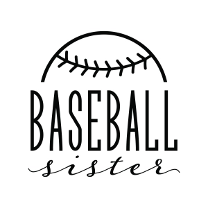 Baseball Sister SVG with Half Ball Baseball SVG
