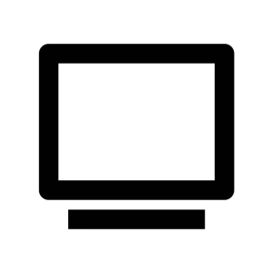 Basic Black Tv Icon SVG & PNG Clipart File Icon SVG