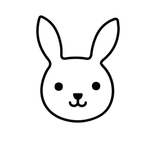 Basic Bunny Face SVG Cut File Bunnies SVG