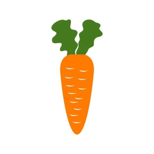 Basic Carrot SVG Cut & Clipart File Easter Day SVG