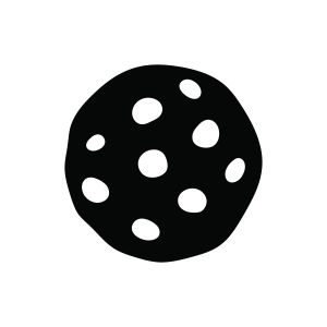 Basic Cookie SVG, Chocolate Chip Cookie Silhouette SVG Snack