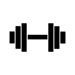 Basic Dumbbell SVG Icon, Instant Download Fitness SVG