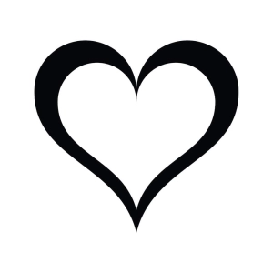 Basic Heart Outline SVG, Heart Love SVG Clipart Love SVG