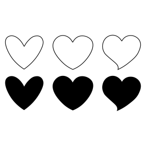 Basic Heart SVG Bundle, Heart Outline PNG, JPEG Files Bundle SVG