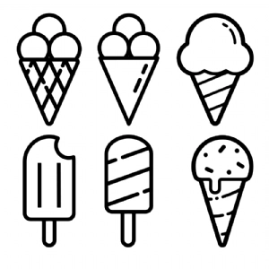Basic Ice Creams Bundle SVG & Clipart Cut Files Summer SVG