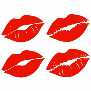 Basic Lips Bundle SVG Cut Files, Kisses Bundle SVG Vector Files Drawings