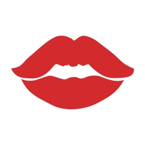 Basic Lips SVG, Kiss SVG Cut and Clipart Files Valentine's Day SVG