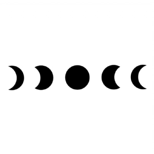 Basic Moon Phases SVG Cut File, Clipart Instant Download Drawings