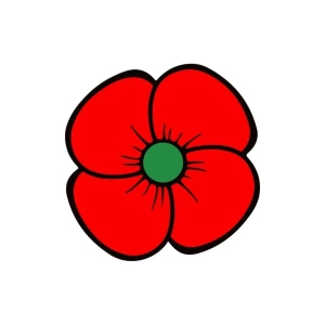 Basic Red Poppy Flower SVG Cut File | PremiumSVG