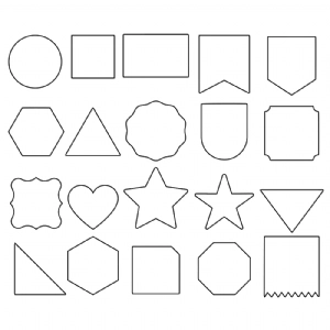 Basic Shapes Outline SVG Vector Files, Shapes Instant Download Shapes