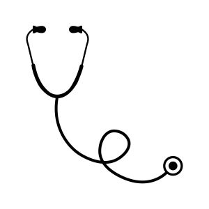 Basic Stethoscope SVG File, Stethoscope Vector Instant Download Medical Equipment